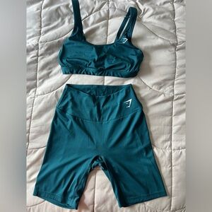 GYMSHARK Teal Workout Set